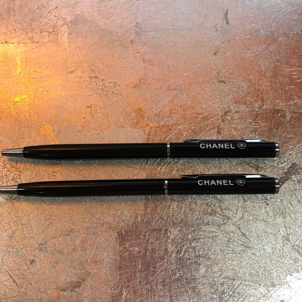 SET OF TWO BLACK BALLPOINT PENS*BRAND NEW*